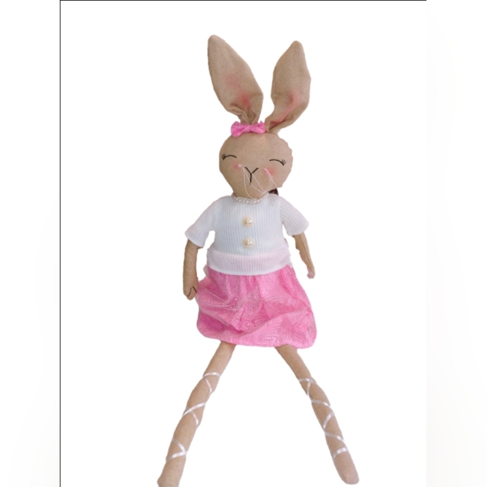 27" Shelf Sitting Bunny Doll   Nursery Girls Room Decor